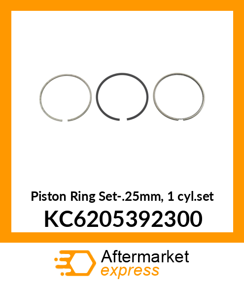Piston Ring Set-.25mm, 1 cyl.set KC6205392300