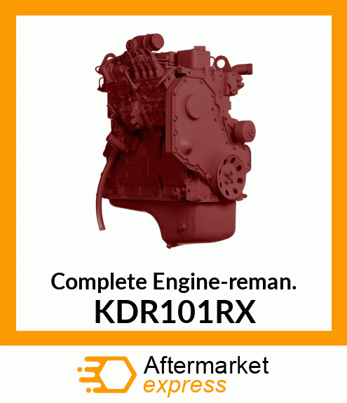 Complete Engine-reman. KDR101RX