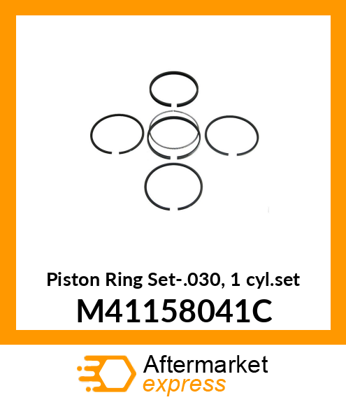 Piston Ring Set-.030, 1 cyl.set M41158041C