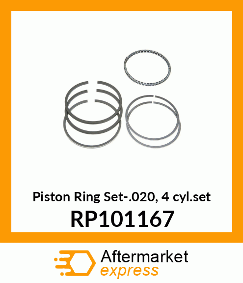 Piston Ring Set-.020, 4 cyl.set RP101167