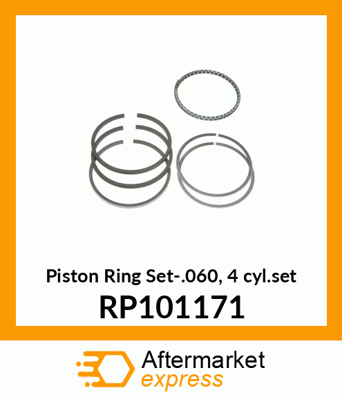 Piston Ring Set-.060, 4 cyl.set RP101171
