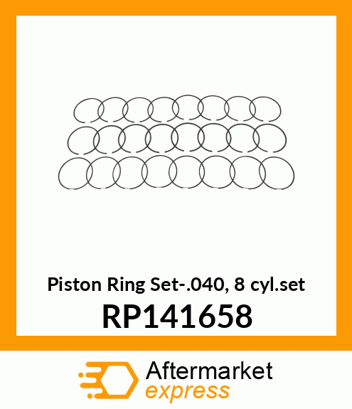 Piston Ring Set-.040, 8 cyl.set RP141658
