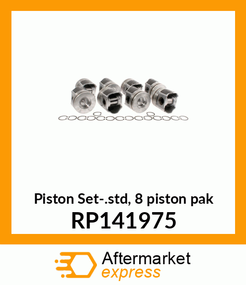 Piston Set-.std, 8 piston pak RP141975