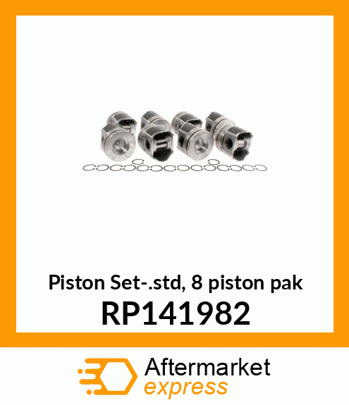 Piston Set-.std, 8 piston pak RP141982