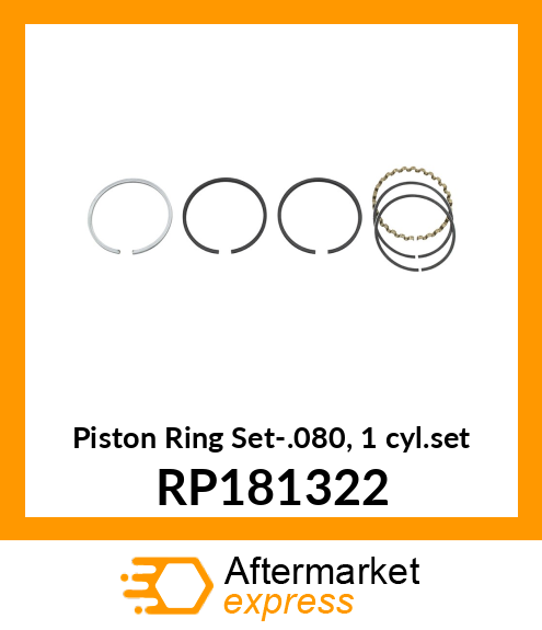 Piston Ring Set-.080, 1 cyl.set RP181322