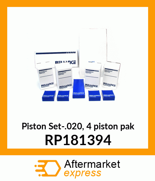 Piston Set-.020, 4 piston pak RP181394