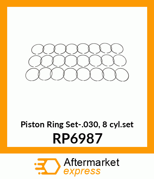 Piston Ring Set-.030, 8 cyl.set RP6987