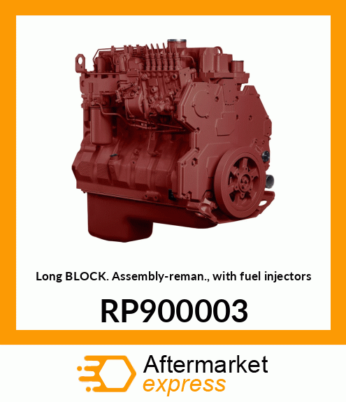 Long Block Assembly-reman., with fuel injectors RP900003