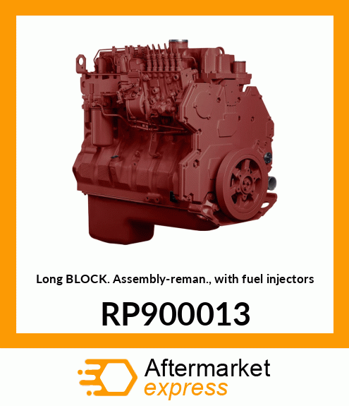Long Block Assembly-reman., with fuel injectors RP900013