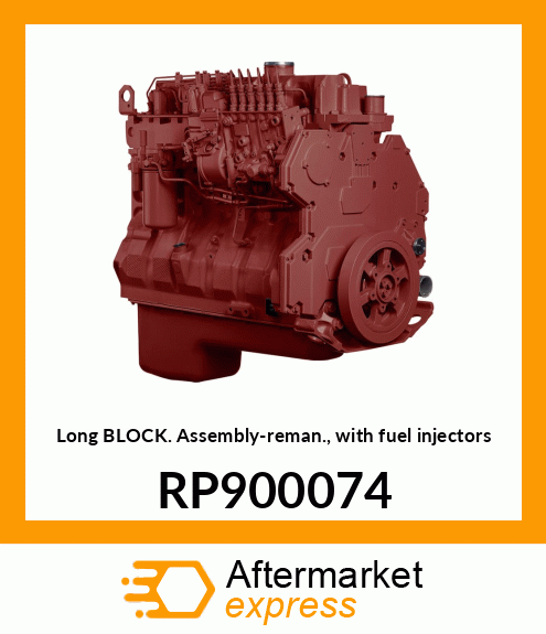 Long Block Assembly-reman., with fuel injectors RP900074