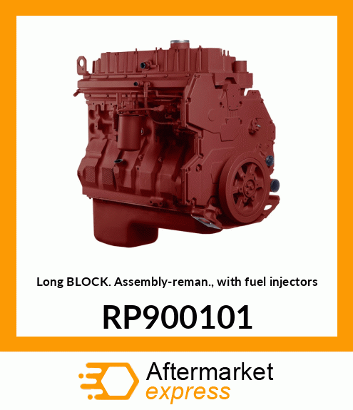 Long Block Assembly-reman., with fuel injectors RP900101