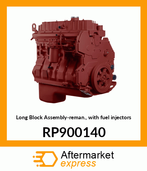 Long Block Assembly-reman., with fuel injectors RP900140