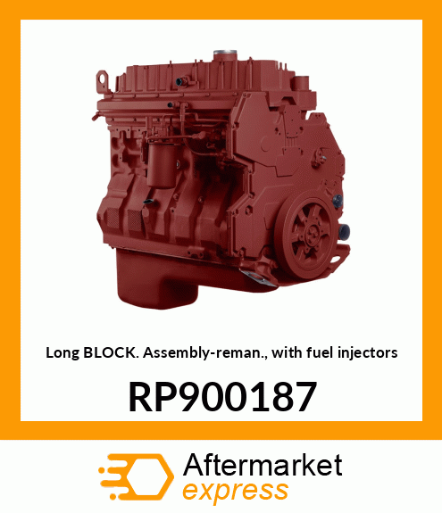 Long Block Assembly-reman., with fuel injectors RP900187