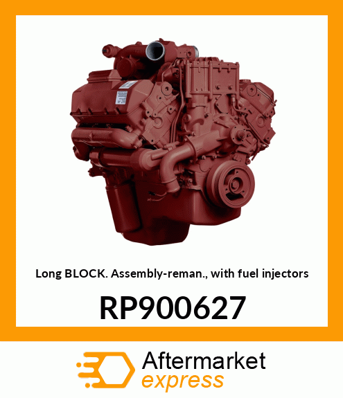 Long Block Assembly-reman., with fuel injectors RP900627