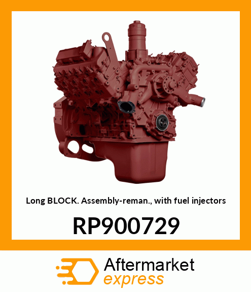 Long Block Assembly-reman., with fuel injectors RP900729