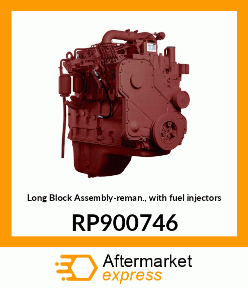 Long Block Assembly-reman., with fuel injectors RP900746