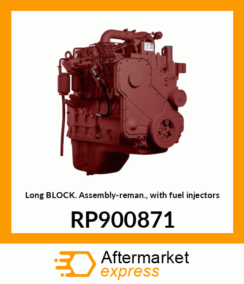 Long Block Assembly-reman., with fuel injectors RP900871