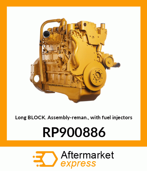 Long Block Assembly-reman., with fuel injectors RP900886