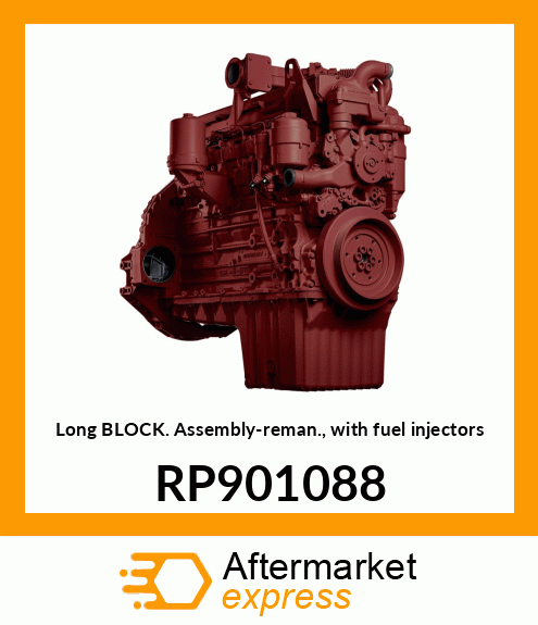 Long Block Assembly-reman., with fuel injectors RP901088