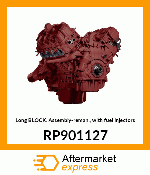 Long Block Assembly-reman., with fuel injectors RP901127