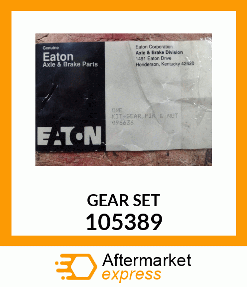 Spare part 105389 + GEAR_SET