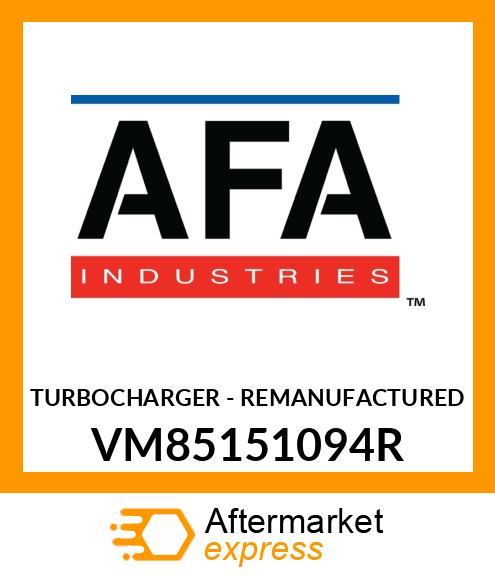 TURBOCHARGER - REMANUFACTURED VM85151094R