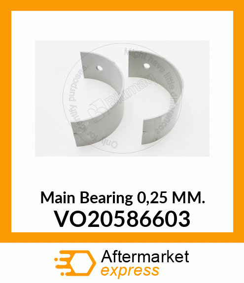 Spare part VO20586603 + Main Bearing