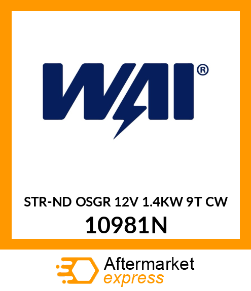 STR-ND OSGR 12V 1.4KW 9T CW 10981N