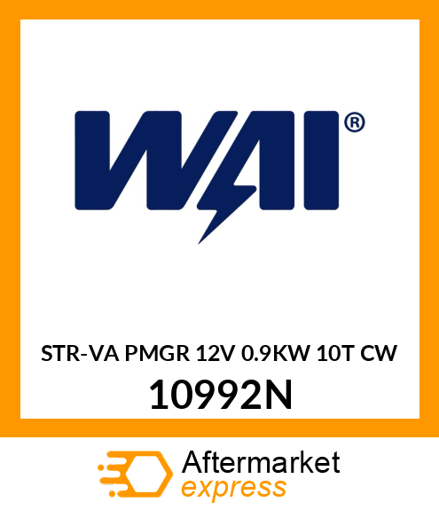 STR-VA PMGR 12V 0.9KW 10T CW 10992N