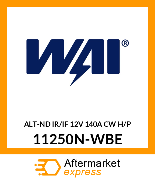 ALT-ND IR/IF 12V 140A CW H/P 11250N-WBE