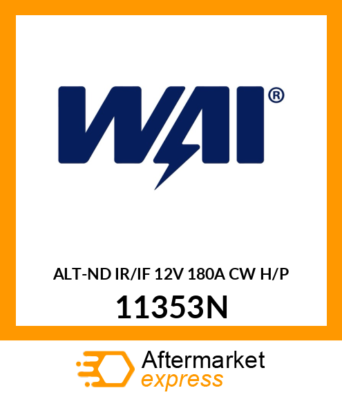 ALT-ND IR/IF 12V 180A CW H/P 11353N