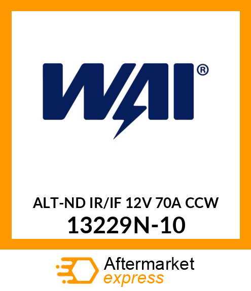 ALT-ND IR/IF 12V 70A CCW 13229N-10