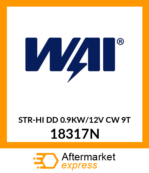 STR-HI DD 0.9KW/12V CW 9T 18317N