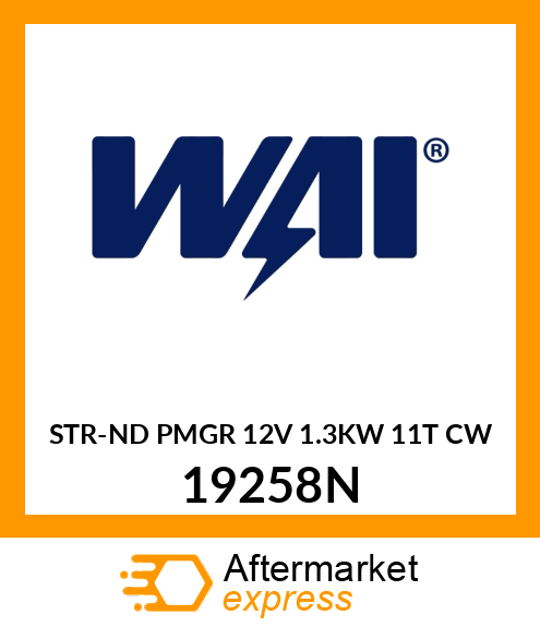 STR-ND PMGR 12V 1.3KW 11T CW 19258N