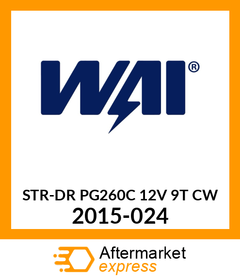 STR-DR PG260C 12V 9T CW 2015-024