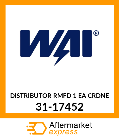 DISTRIBUTOR RMFD 1 EA CRDNE 31-17452