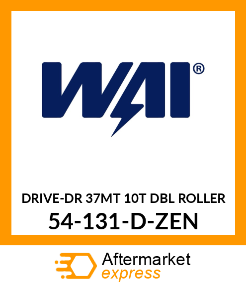 DRIVE-DR 37MT 10T DBL ROLLER 54-131-D-ZEN