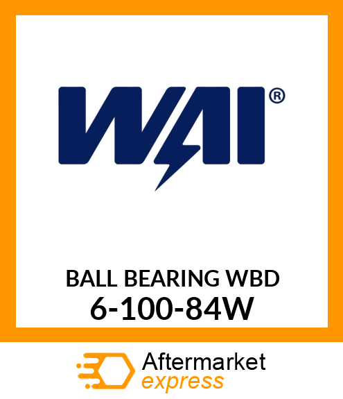 BALL BEARING WBD 6-100-84W