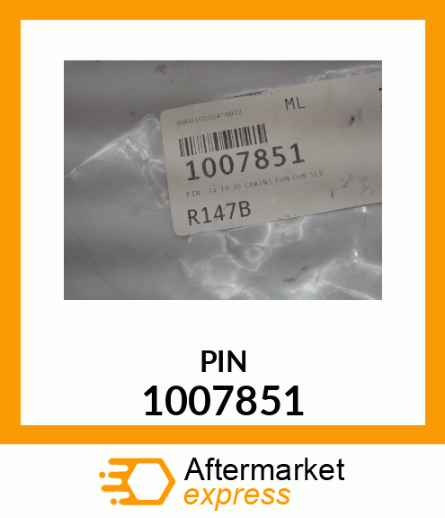 Spare part 1007851 + PIN