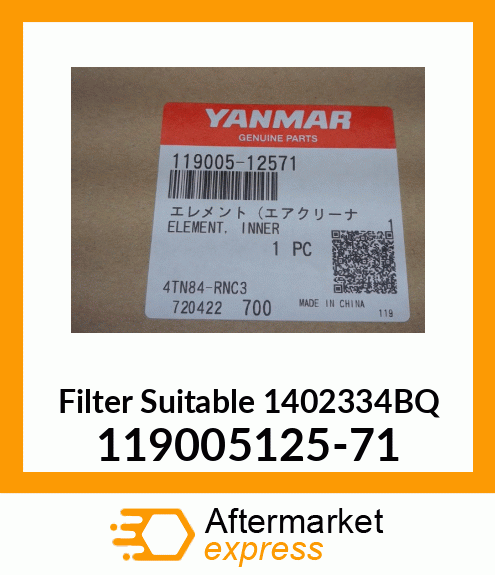 Filter Suitable 1402334BQ 119005-12571