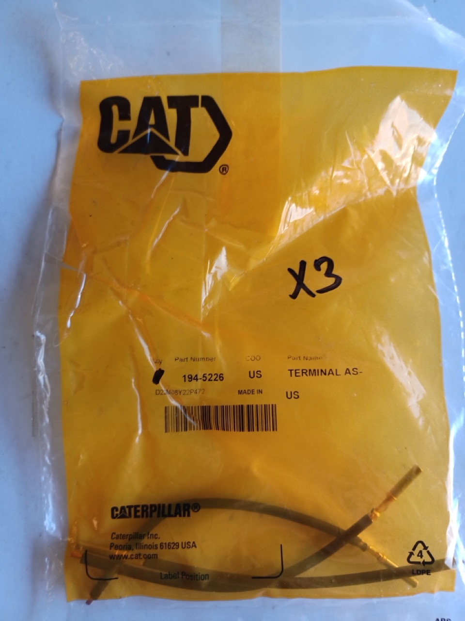 194-5226 - TERMINAL fits CATERPILLAR | Price: $4.95 Stock: Margate (FL)