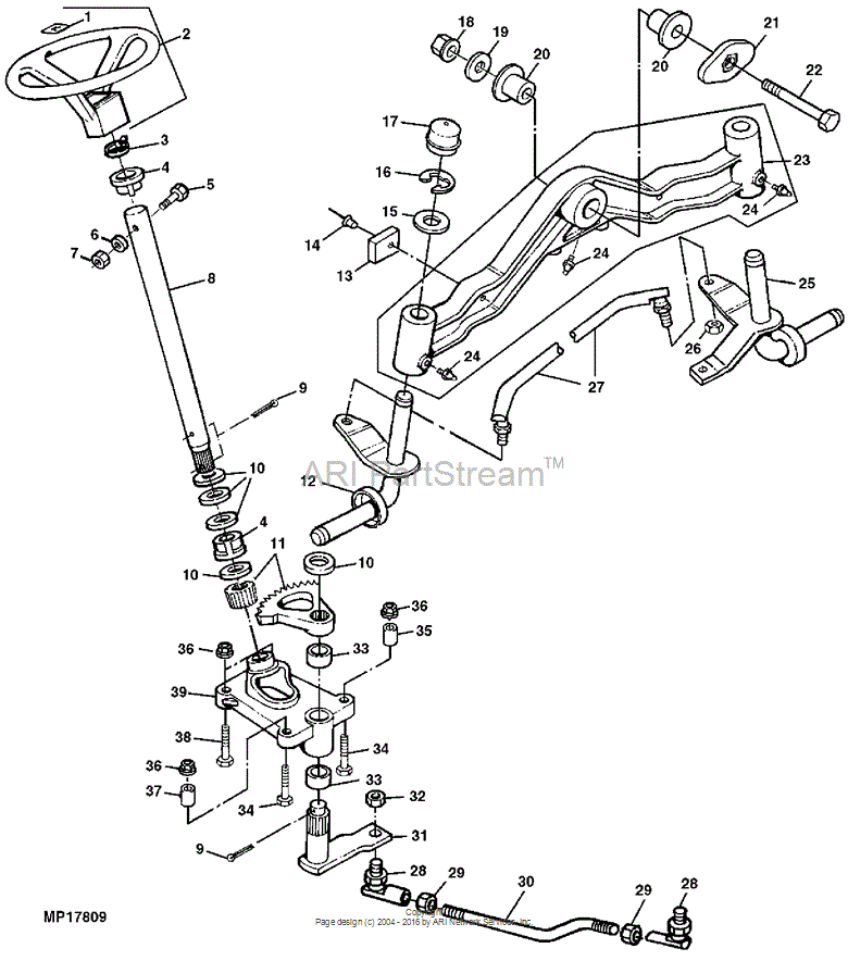 AM121918 STEERING WHEEL fits John Deere Price 51.24 Stock Wisconsin