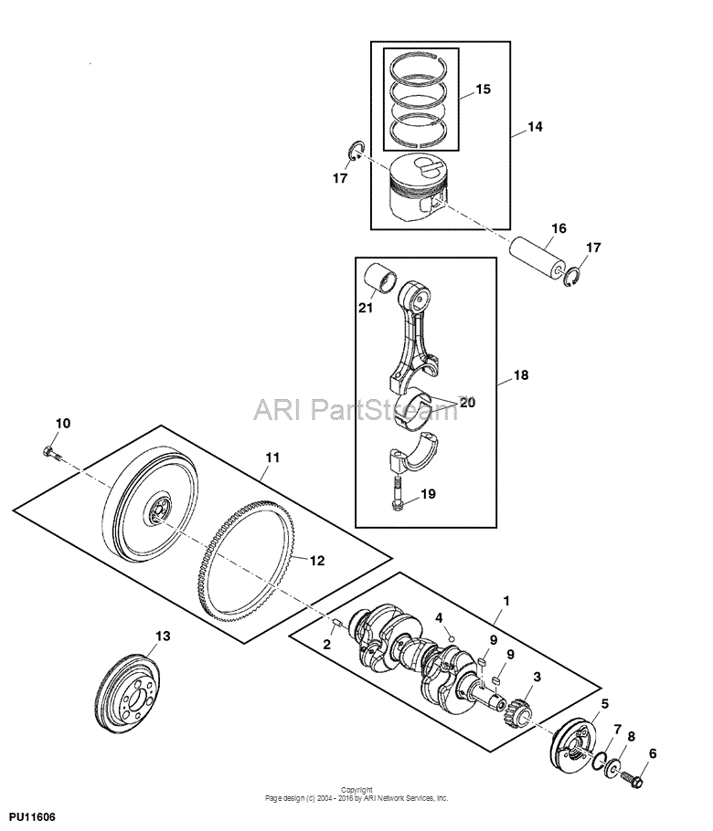 MIA880561 - BEARING ASSY, CRANK fits John Deere | Price: $13.07
