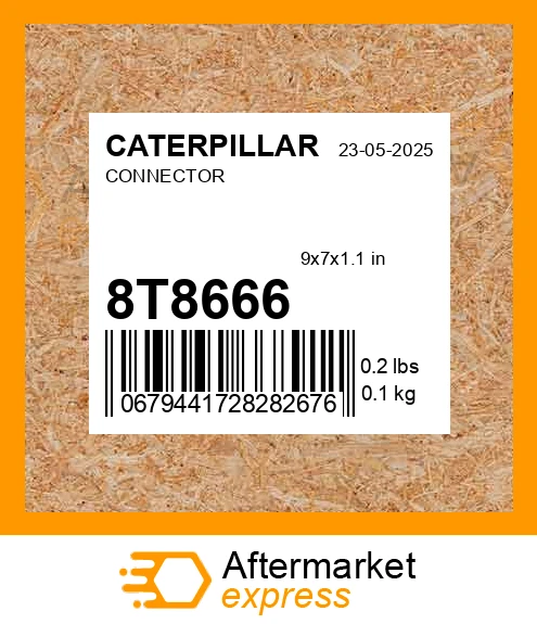 8T8666 - CONNECTOR fits CATERPILLAR | Price: $16.12 Stock: Tennessee