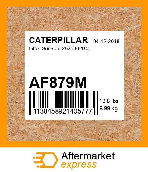 AF879M - Filter Suitable 2925862BQ fits CATERPILLAR | Price: $450.06