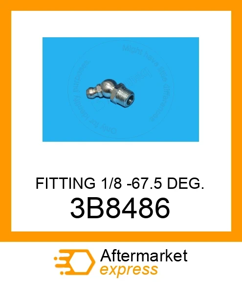 3B8486 - FITTING 1/8 -67.5 DEG. fits CATERPILLAR | Price: $0.58