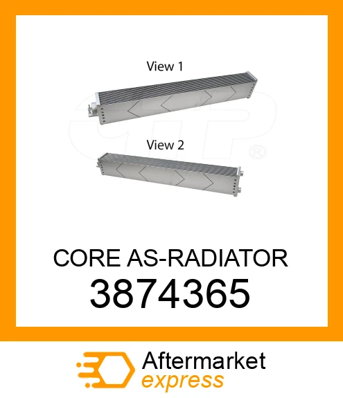 3874365 - CORE AS-RADIATOR fits CATERPILLAR | Price: $669.10 Stock: Texas