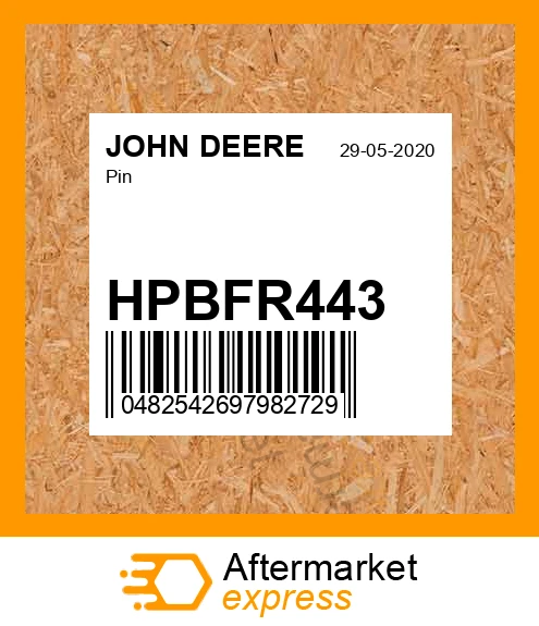 HPBFR443 - Pin fits JOHN DEERE |