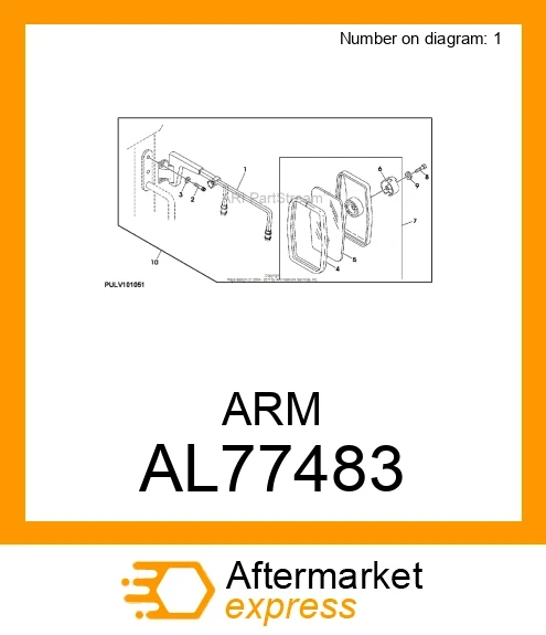 AL77483 - ARM fits JOHN DEERE | Price: $344.02