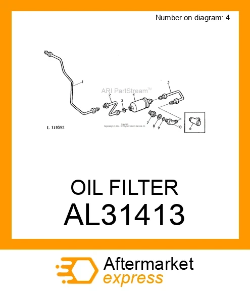 AL31413 - OIL FILTER fits JOHN DEERE